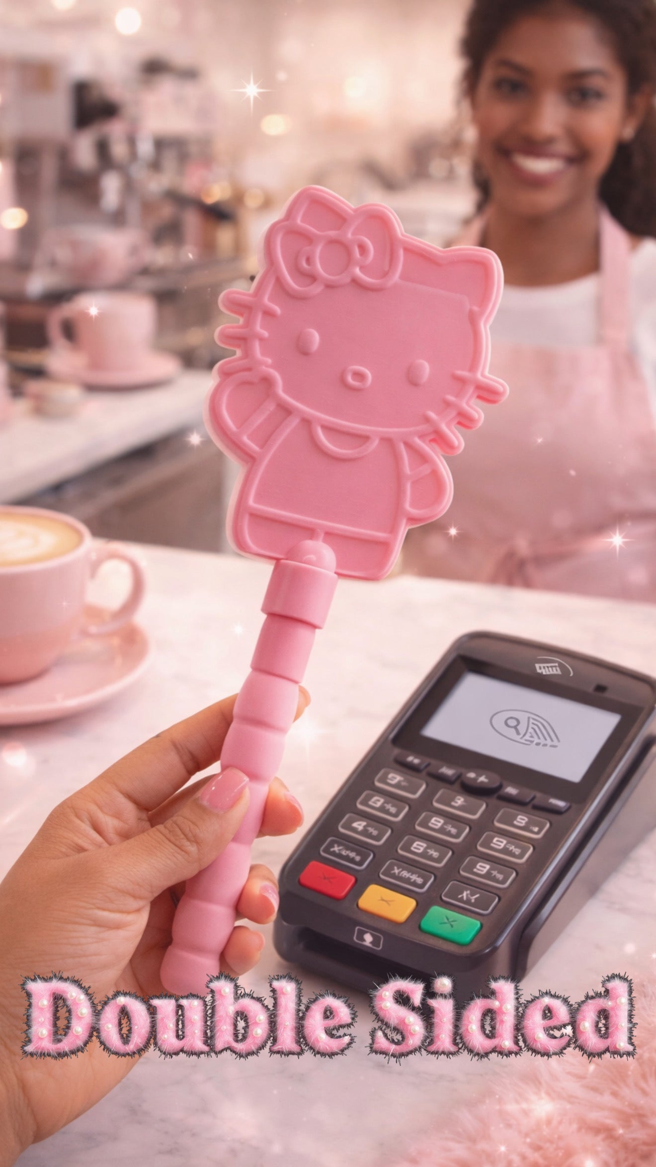 Double Sided Hello Kitty Inspired Pay Wand | Cute Tap to Pay Card Holder