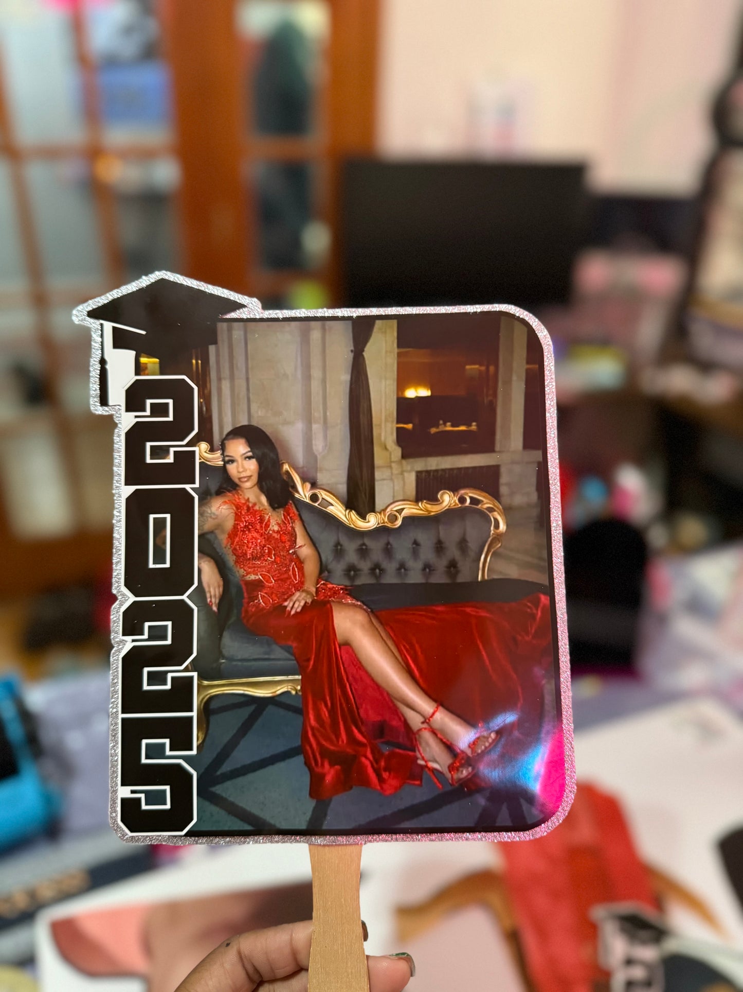 Personalized Graduation Photo Fan